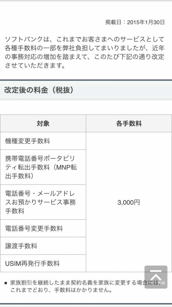 ソフバその他料金